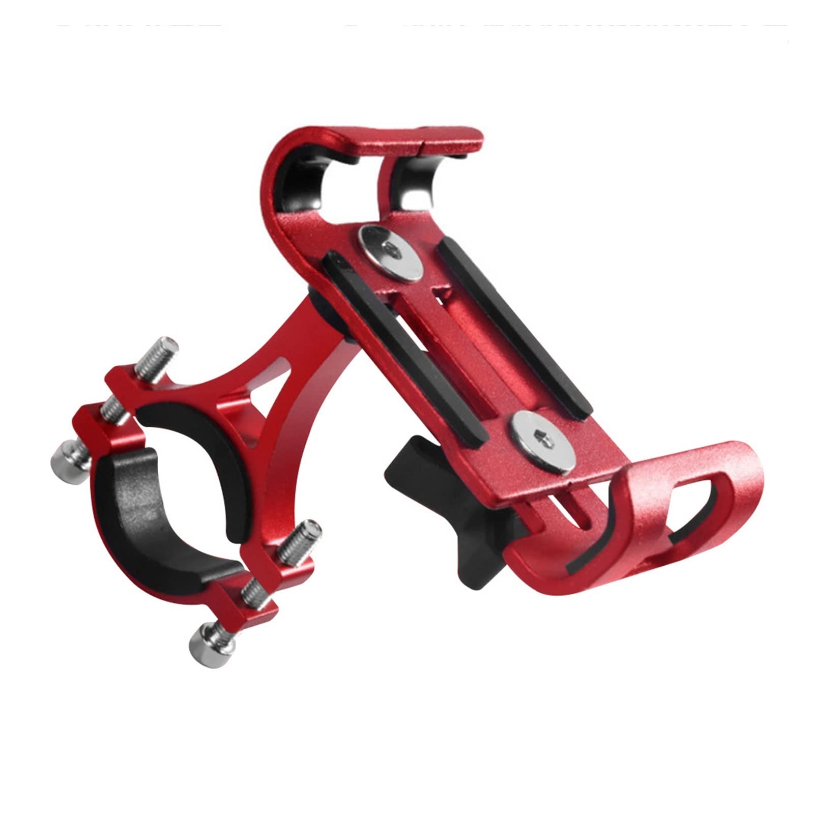 TSTS Motorcycle Phone Mount - 360° Rotatable Aluminum Alloy Bike Phone Holder for iPhone & Android - Perfect for GPS Navigation & Adventure Riding (Deep Red)