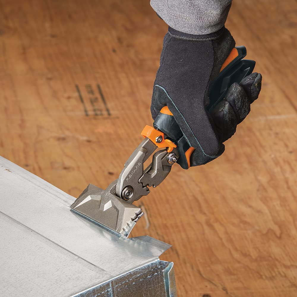 Fiskars Pro PowerGear HVAC Tool Seamer - Heavy Duty Metal Seaming Tool for HVAC Ductwork, Orange - Perfect for HVAC Professionals and DIY Home Improvement Projects