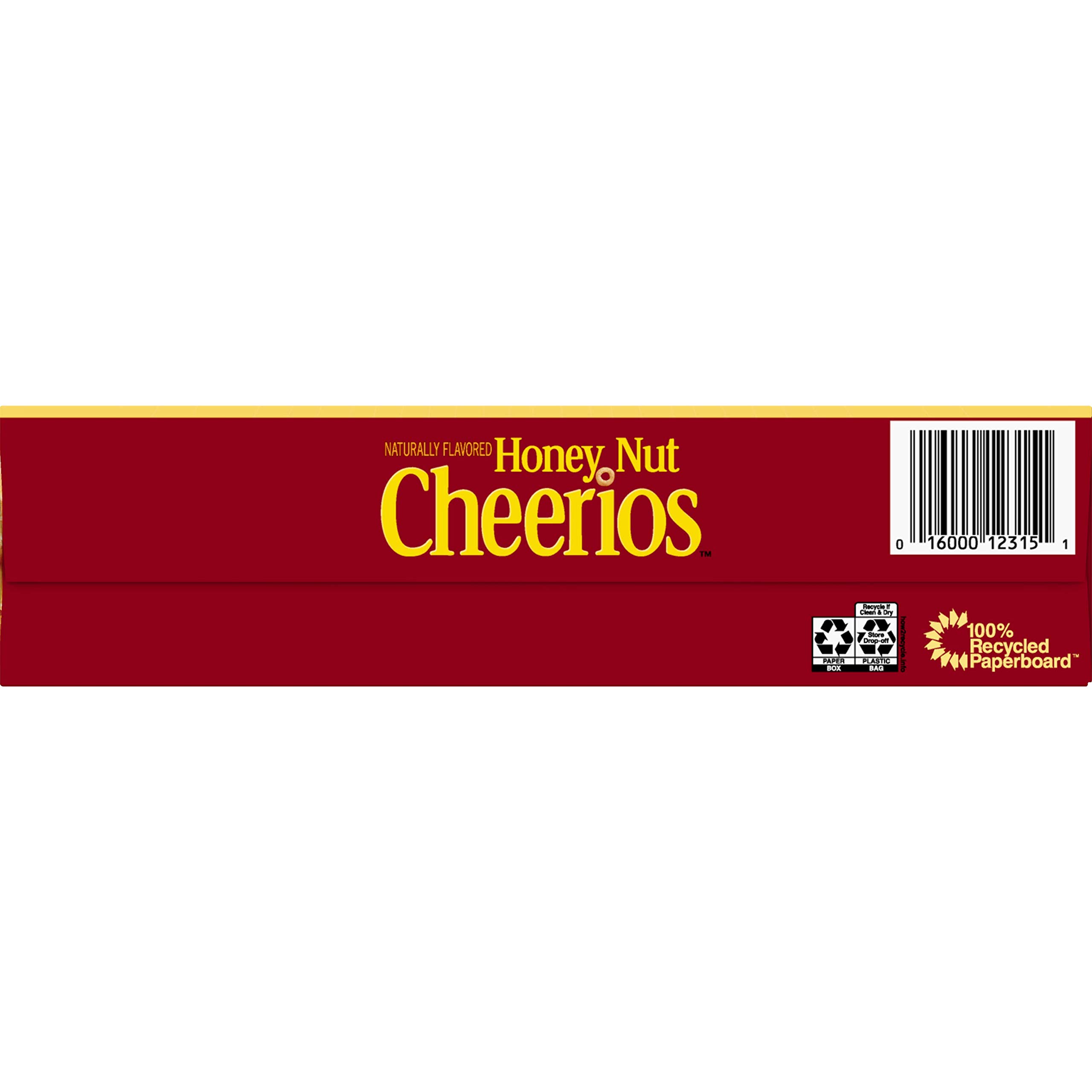 Honey Nut Cheerios Gluten-Free Breakfast Cereal - 19.5 oz (Pack of 12) | Whole Grain Oats with Real Honey | Family Size Bulk Box | Perfect for School Lunches, Office Snacks & Quick Breakfasts