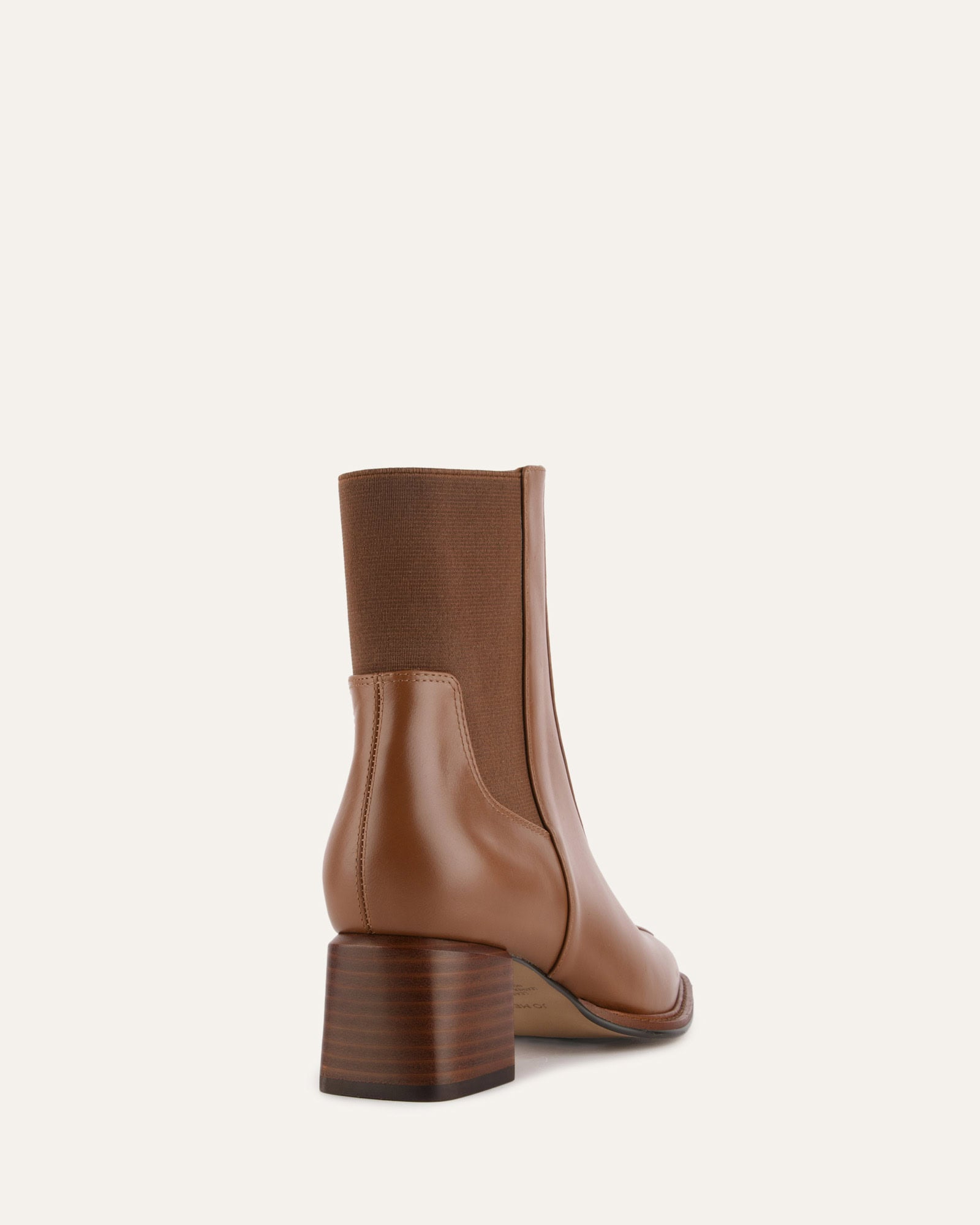 DARLA Mid Ankle Boots for Women - Dark Tan Leather Booties, Comfortable & Stylish for Fall, Winter, and Casual Outfits