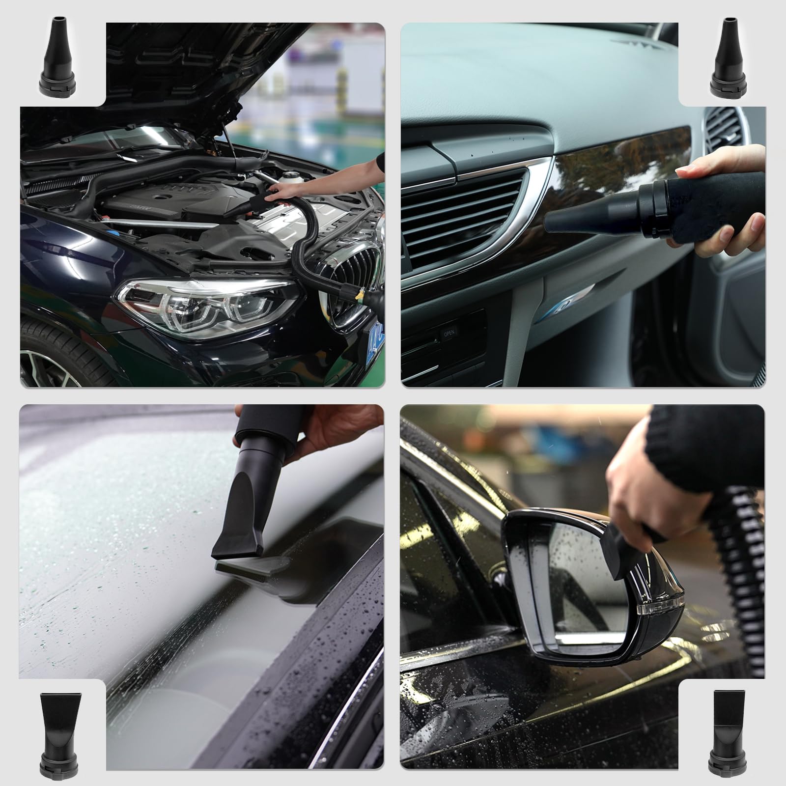 Shernbao High Velocity Car & Motorcycle Dryer Blower | 110V Portable Air Blower for Auto Detailing, Cleaning & Dusting | Perfect for Drying Vehicles, Removing Water Spots & Cleaning Hard-to-Reach Areas