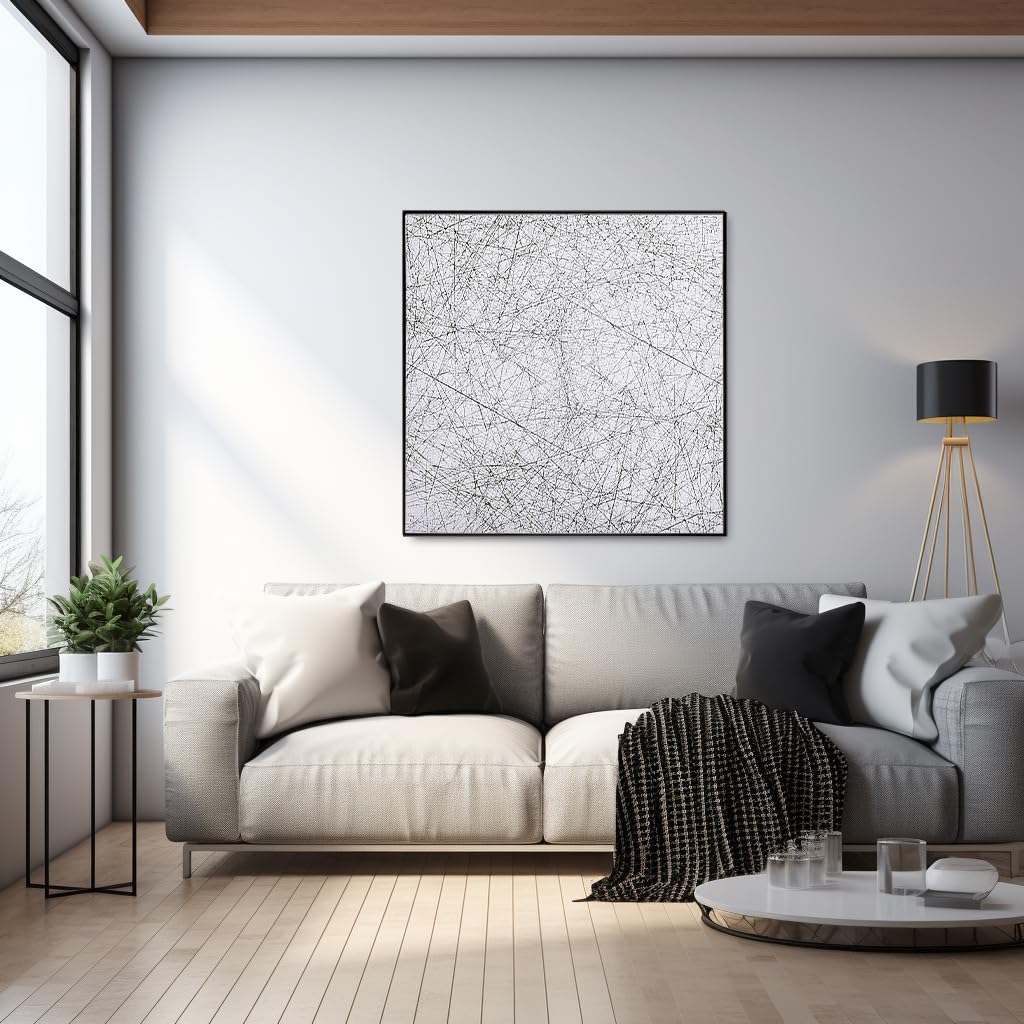 Bgraamiens 1000-Piece Jigsaw Puzzle - The Lines Black & White Challenge | Modern Abstract Art Puzzle for Adults | Perfect for Stress Relief, Family Game Night & Home Decor