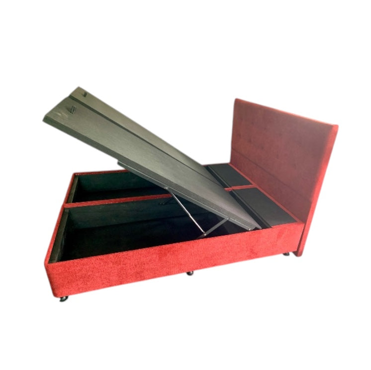 Adjustable Gas Lift Storage Bed Frame with Headboard & Mattress Set - Perfect for Small Spaces, Guest Rooms & Modern Bedrooms