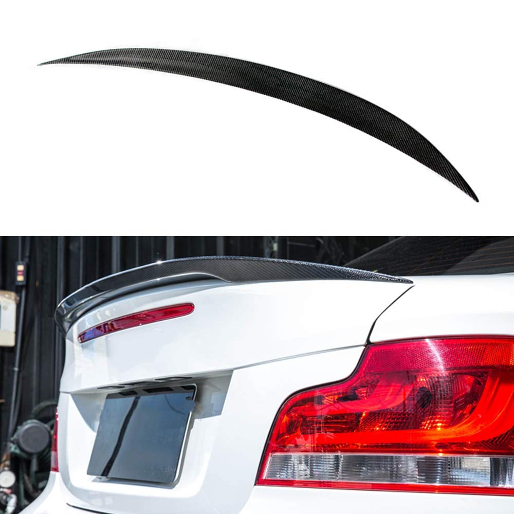 Carbon Fiber Trunk Spoiler Wing for BMW E82 1 Series 135i 2008-2013 - High Performance Rear Lip Spoiler - Enhances Aerodynamics & Sporty Style - Perfect for Street Racing & Car Shows