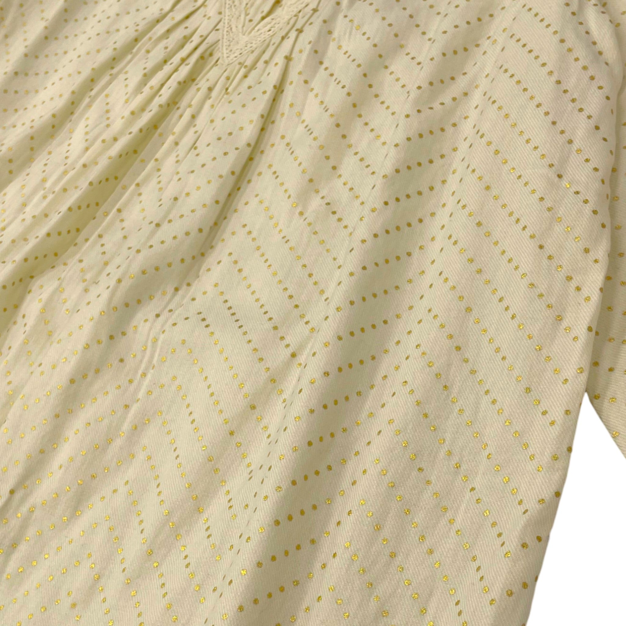 Louis Louise Manon Cream Dress with Gold Dot Accent - Elegant Women's Party Dress for Cocktail, Wedding & Special Occasions