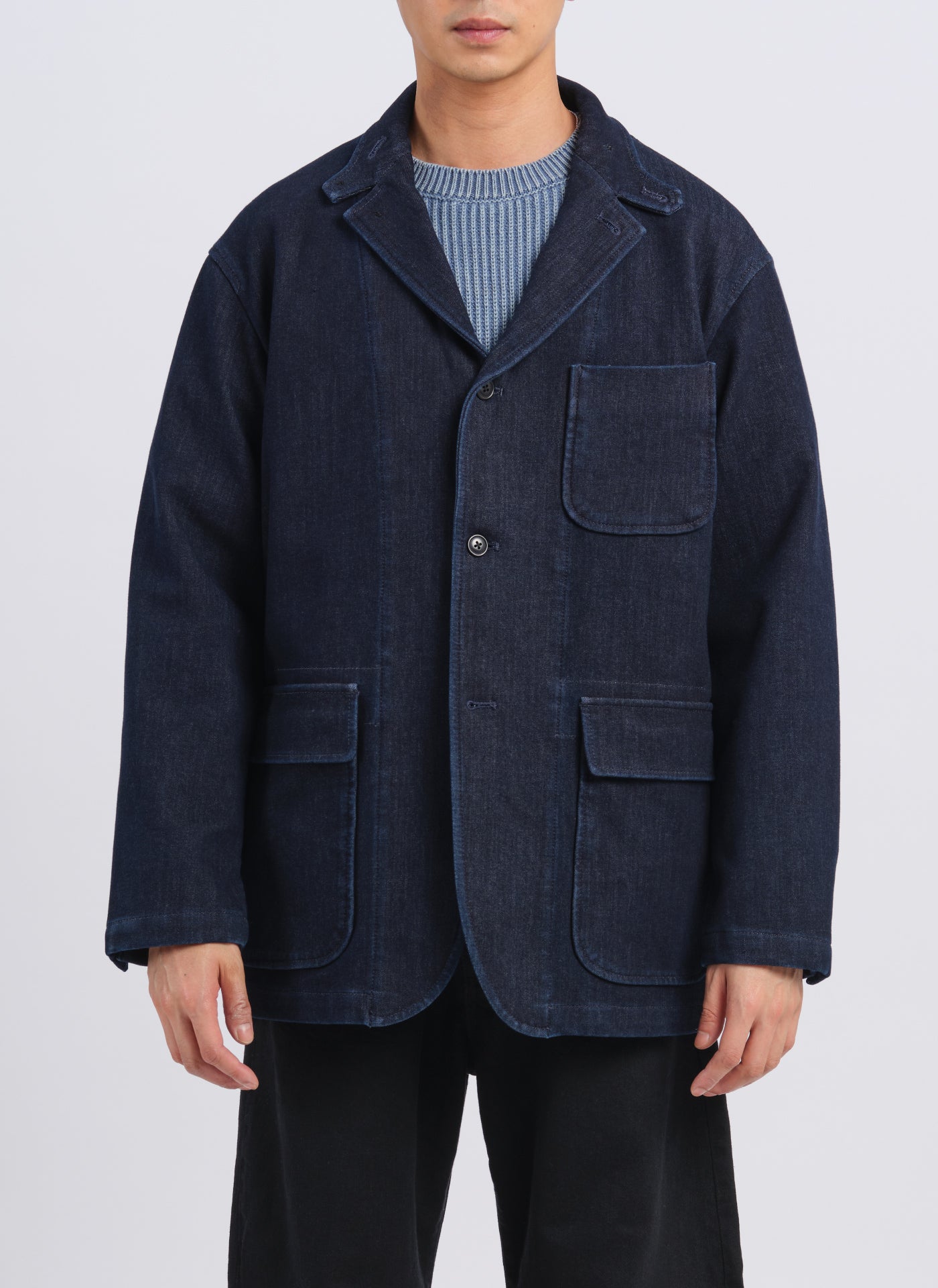 3D Printed Denim Blazer for Men & Women - Soft Workwear Jacket - Perfect for Office, Casual Outfits & Fashion Statements