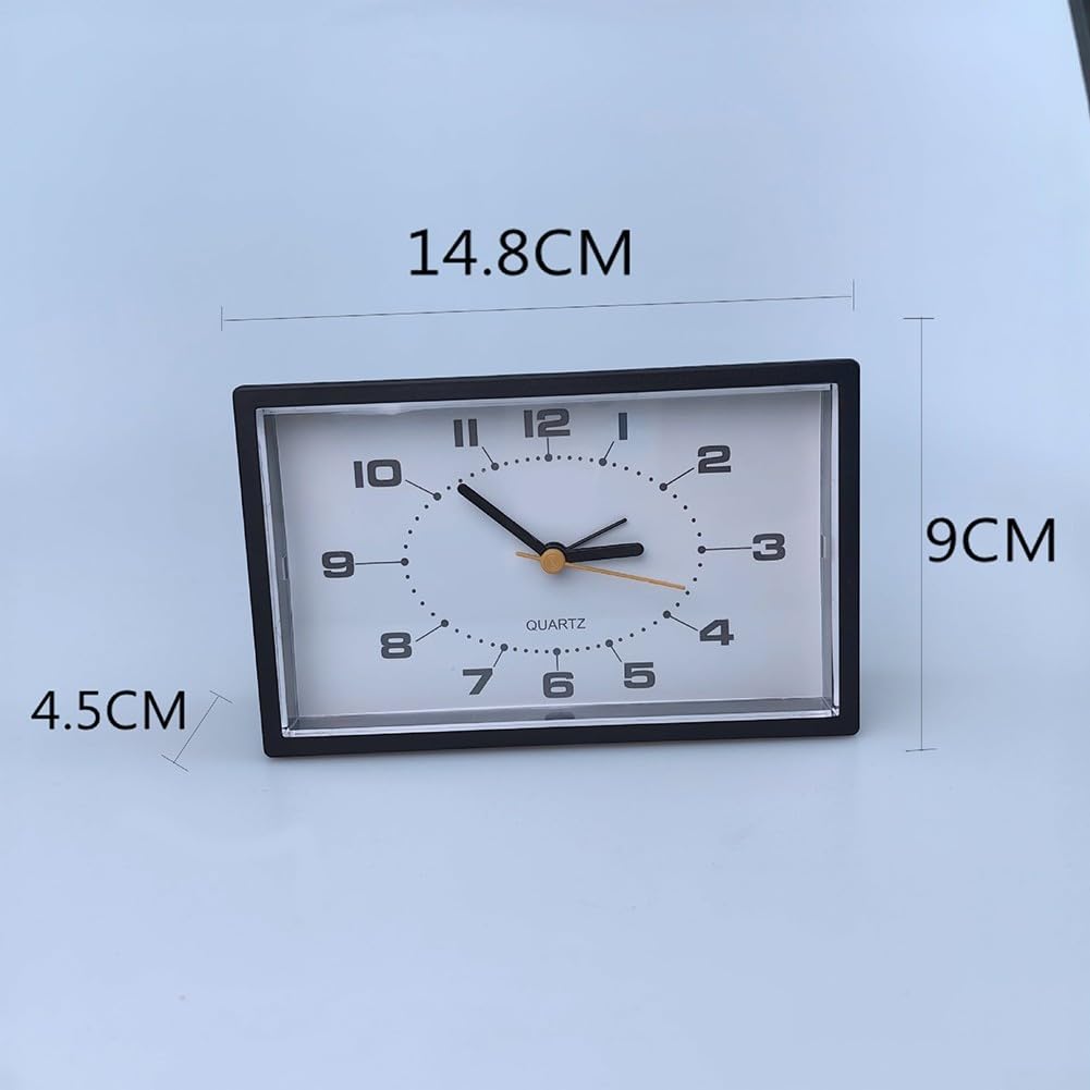 Ultra Quiet Non-Ticking Analog Alarm Clock - Stylish Silent Wall Clock for Bedroom, Office & Home Decor (Black) | Perfect for Light Sleepers, Meditation Rooms & Noise-Sensitive Environments