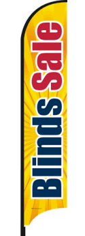 Feather Flag Banner - High Visibility Advertising Flag for Outdoor Blinds Sale & Promotions | Perfect for Retail Stores, Car Dealerships & Trade Shows