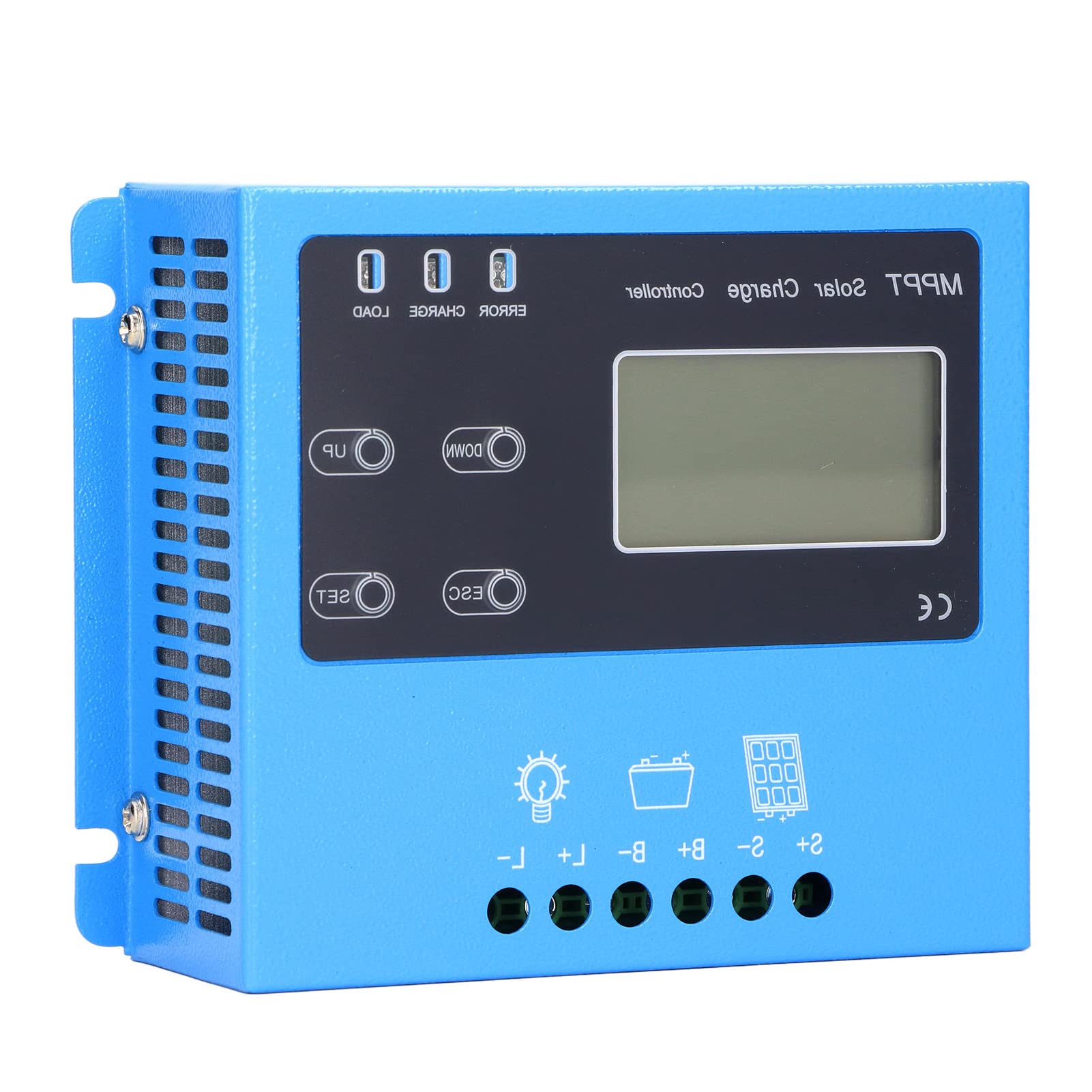 Kadimendium 60A MPPT Solar Charge Controller with LCD Display - High Efficiency Solar Panel Regulator, Common Negative Circuit for 12V/24V Battery - Perfect for RV, Marine, Off-Grid Solar Systems