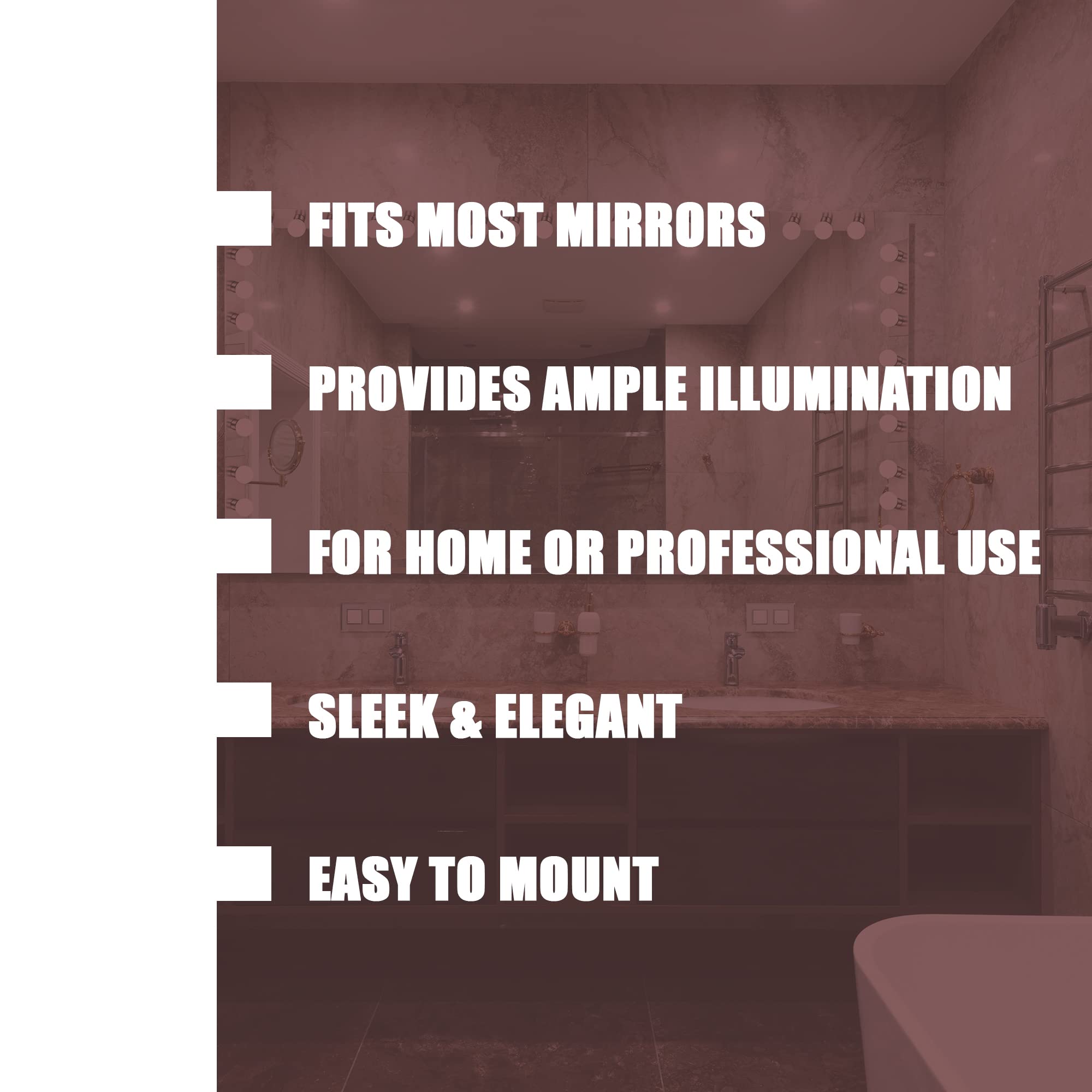 DYSMIO Hollywood Style 3-Light Vanity Mirror Fixture - Brushed Nickel Finish, Salon-Grade Lighting for Bedroom, Dressing Room & Makeup Studio - 18 x 4.25 Inches (Set of 2) - Perfect for Professional Makeup Application and Home Decor Lighting