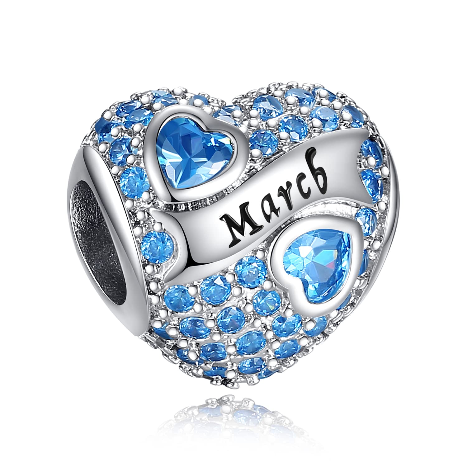 925 Sterling Silver Birthstone Charms for Bracelet - Personalized Charm Beads & Pendants for DIY Jewelry Making - Perfect Birthday Gift for Women, Mom, Daughter - Ideal for Bracelets, Necklaces & Special Occasions