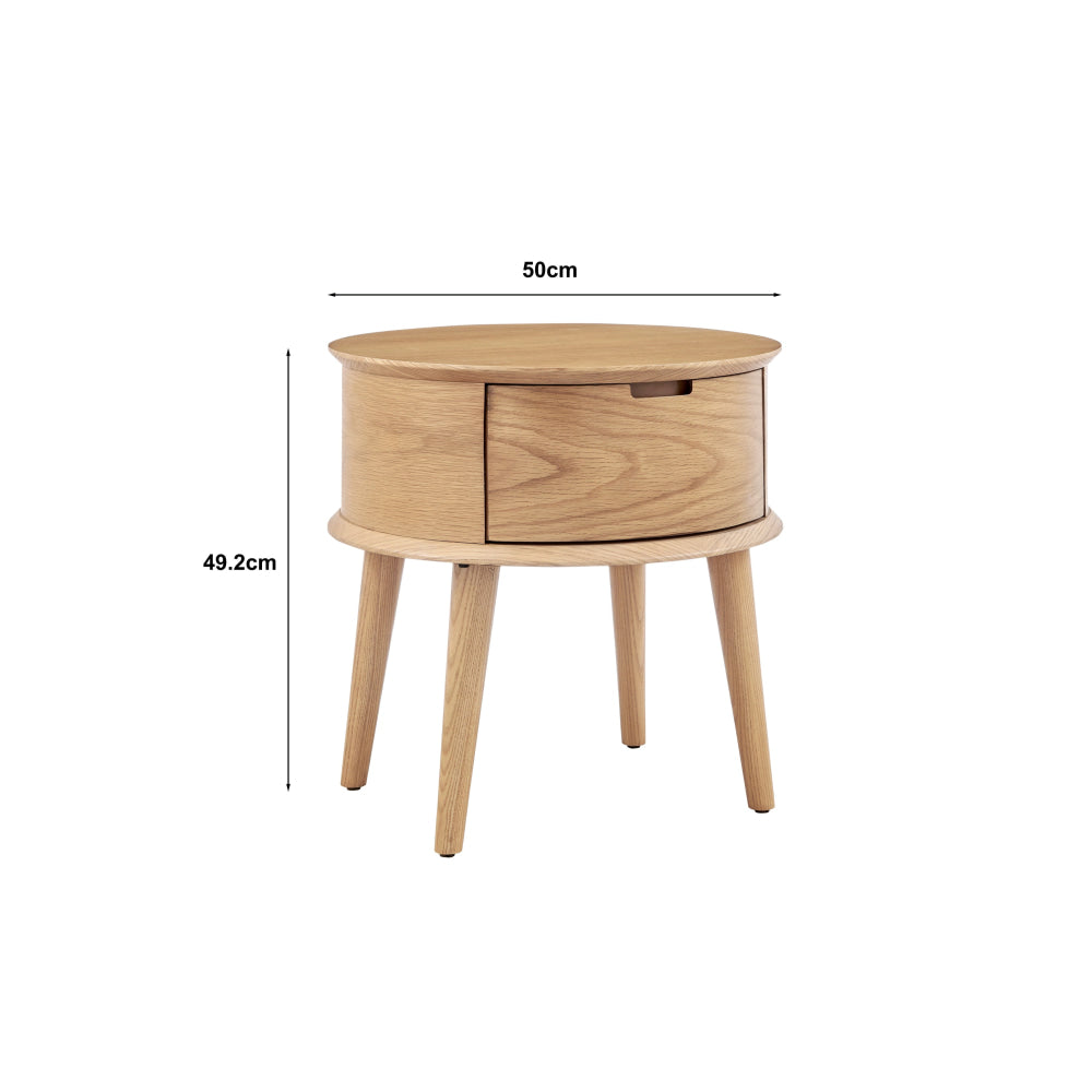 Stylish Bentley Nightstand Bedside Table - Solid Oak Wood with 2 Drawers - Perfect for Bedroom Furniture, Home Decor & Small Space Storage