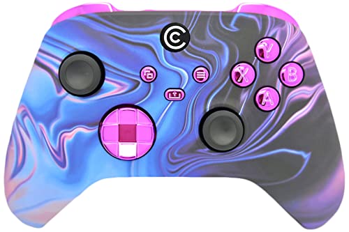 Blue & Purple Swirl W/Purple Chrome Inserts
