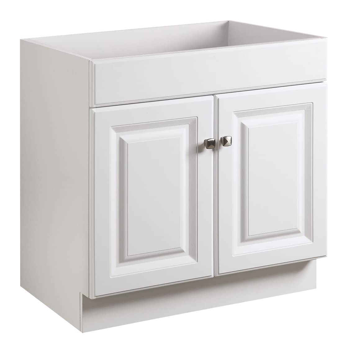 Wyndham 24-Inch White Bathroom Vanity Cabinet with Sink - Easy to Assemble, Modern Bathroom Storage Solution for Small Spaces, Perfect for Apartments and Powder Rooms