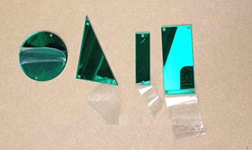 Flat Back Acrylic Green Mirror Rhinestone Beads with Hole - DIY Sew On Crystals for Wedding Dresses, Clothing, Bags & Shoes Decoration | Perfect for Costume Jewelry, Craft Projects and Home Decor