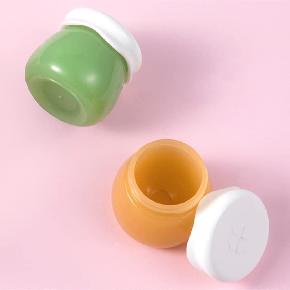 4-Pack Travel Size Refillable Acrylic Cream Jars with Lids - Leakproof Toiletry Containers for Face, Hand & Body Creams, Gels & Lotions - Perfect for Airplane Carry-on, Gym Bag & Vacation Essentials (Green)