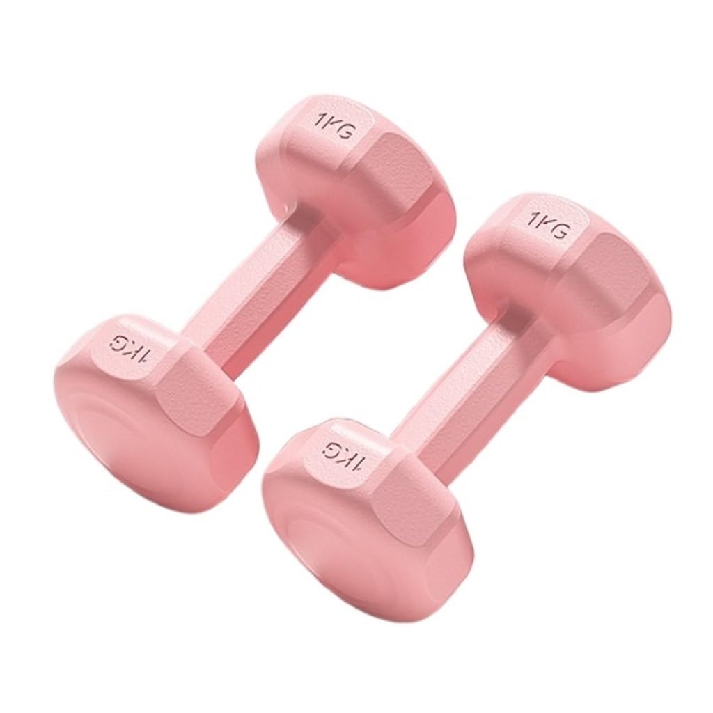 Women's Home Fitness Kettlebell Dumbbell Set - 3kg Pink Small Dumbbells for Arm Muscle Training, Yoga & Home Workout - Perfect for Strength Training, Gym & Home Exercise Equipment
