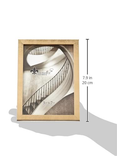 Lawrence Frames 5W x 7-Inch H Chloe Contemporary Gold Picture Frame (708057) - Elegant Photo Display for Home, Office & Wedding Decor