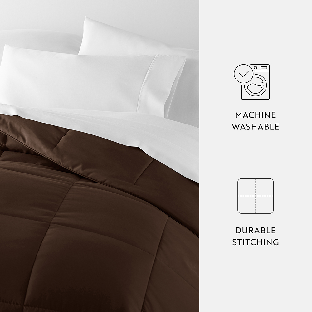 Premium Solid Down Alternative Comforter - Hypoallergenic & Breathable All-Season Bedding for Cozy Sleep - Perfect for Master Bedroom, Guest Room & Dorm