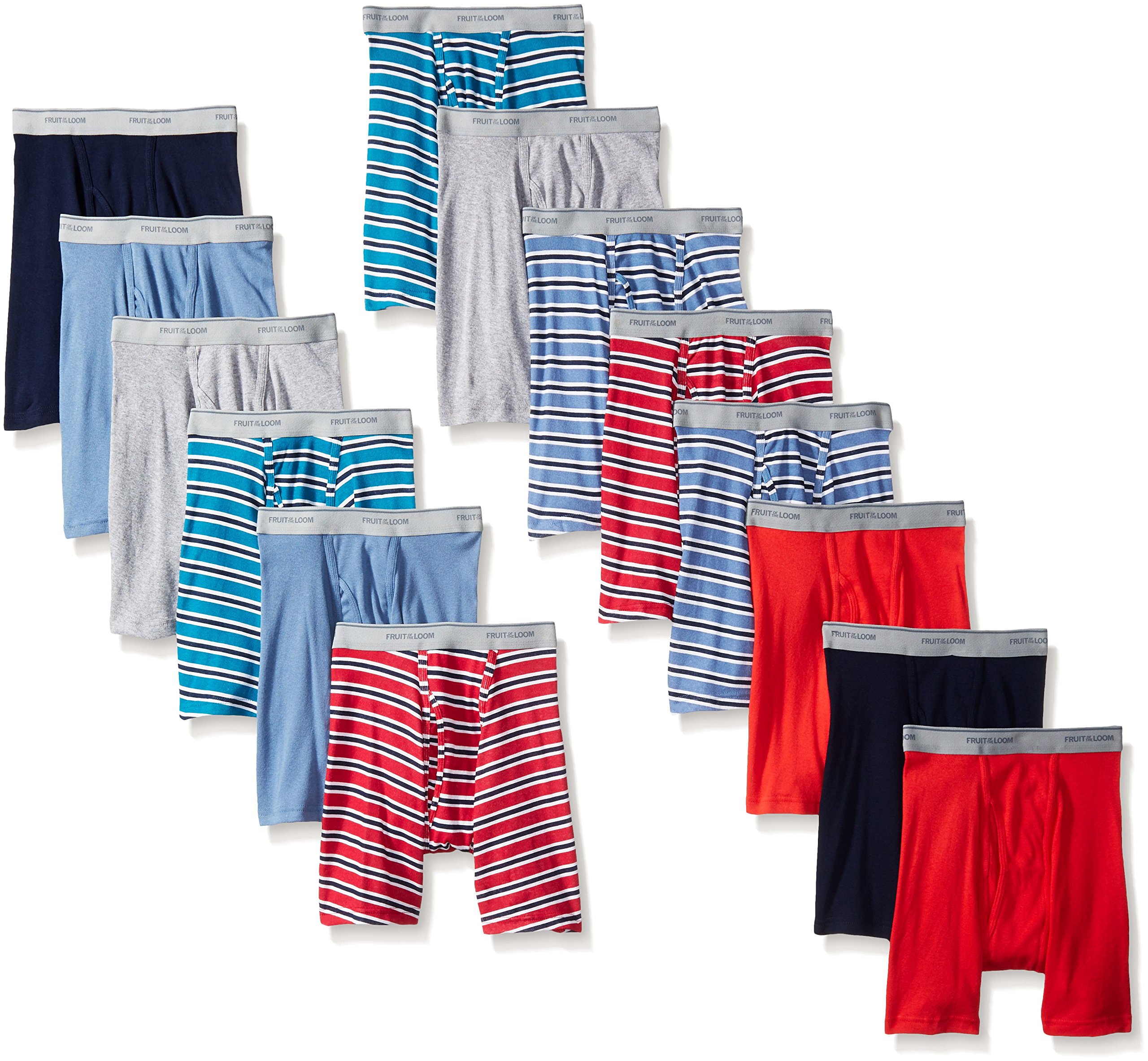 Fruit of the Loom Men's Boxer Briefs 14-Pack - Soft Cotton Underwear for Everyday Comfort & Support | Perfect for Work, Gym & Sleep