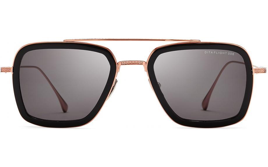 DITA Flight.006 7806 E BLK RGD 52 Z Sunglasses - Premium Polarized Aviator Shades for Men & Women - Perfect for Driving, Travel, and Outdoor Activities