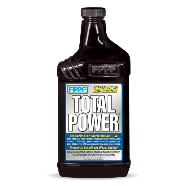 12 Pack FPPF Total Power Fuel Injector Cleaner & Detergent - Removes Deposits, Improves Performance - Ideal for Cars, Trucks & SUVs