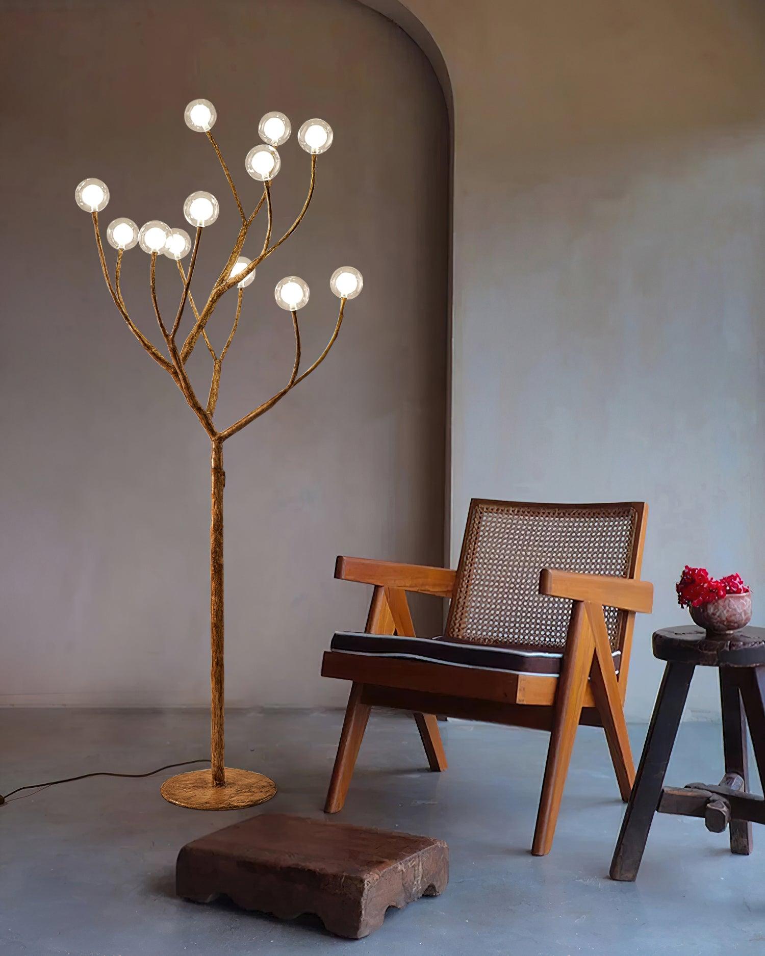 Modern Wooden Floor Lamp with Adjustable Brightness - Elegant Home Decor for Living Room, Bedroom, and Office Lighting