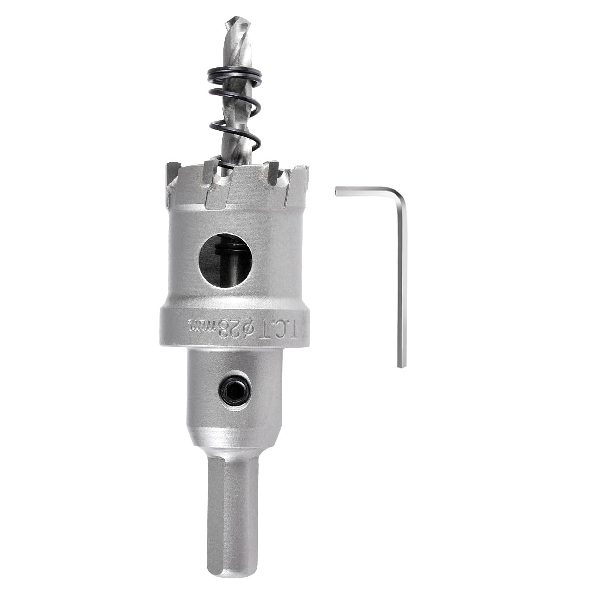 KATUR 28mm Tungsten Carbide Tipped Hole Saw Cutter - Professional TCT Drill Bit Set for Stainless Steel, Sheet Metal & Hard Materials - Perfect for Plumbing, HVAC, and Metal Fabrication Projects