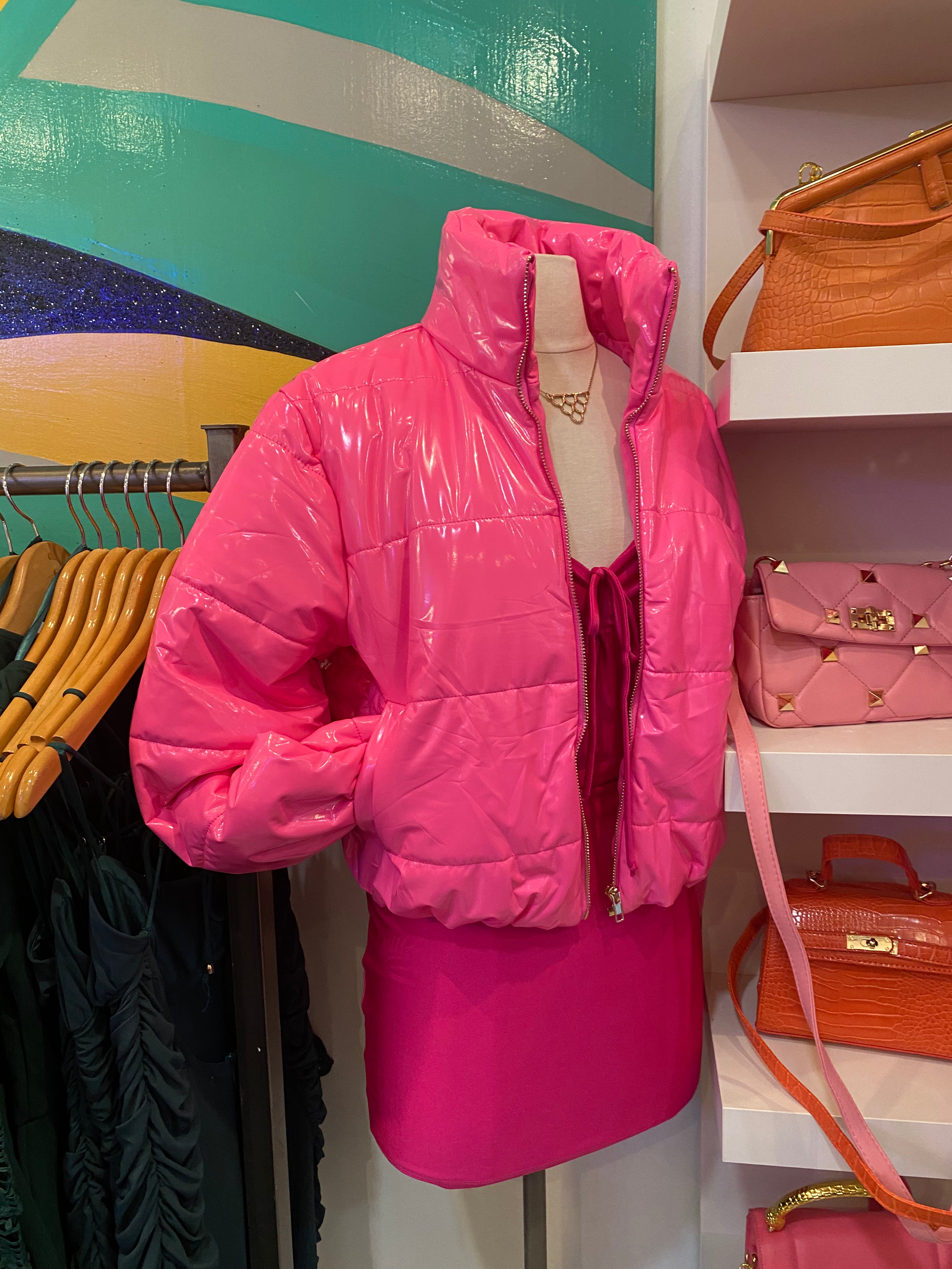 Lola Shiny Puffer Jacket for Women - Lightweight Winter Coat with Waterproof Shell - Perfect for Outdoor Activities, Skiing, and Cold Weather Fashion