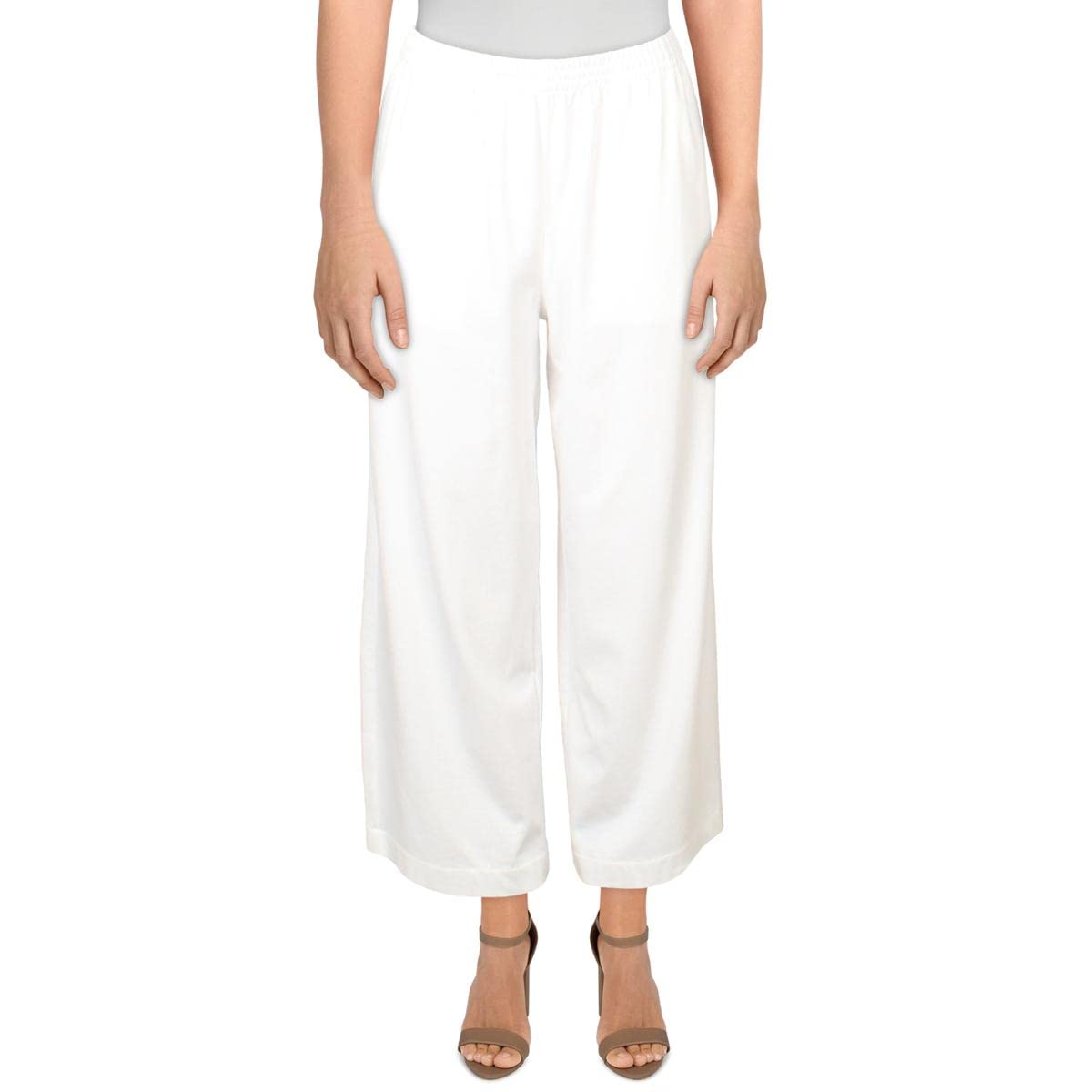 Vince Women's Cropped Wide Leg Pants - High Waisted Linen Trousers for Summer | Casual Office Wear & Vacation Outfits