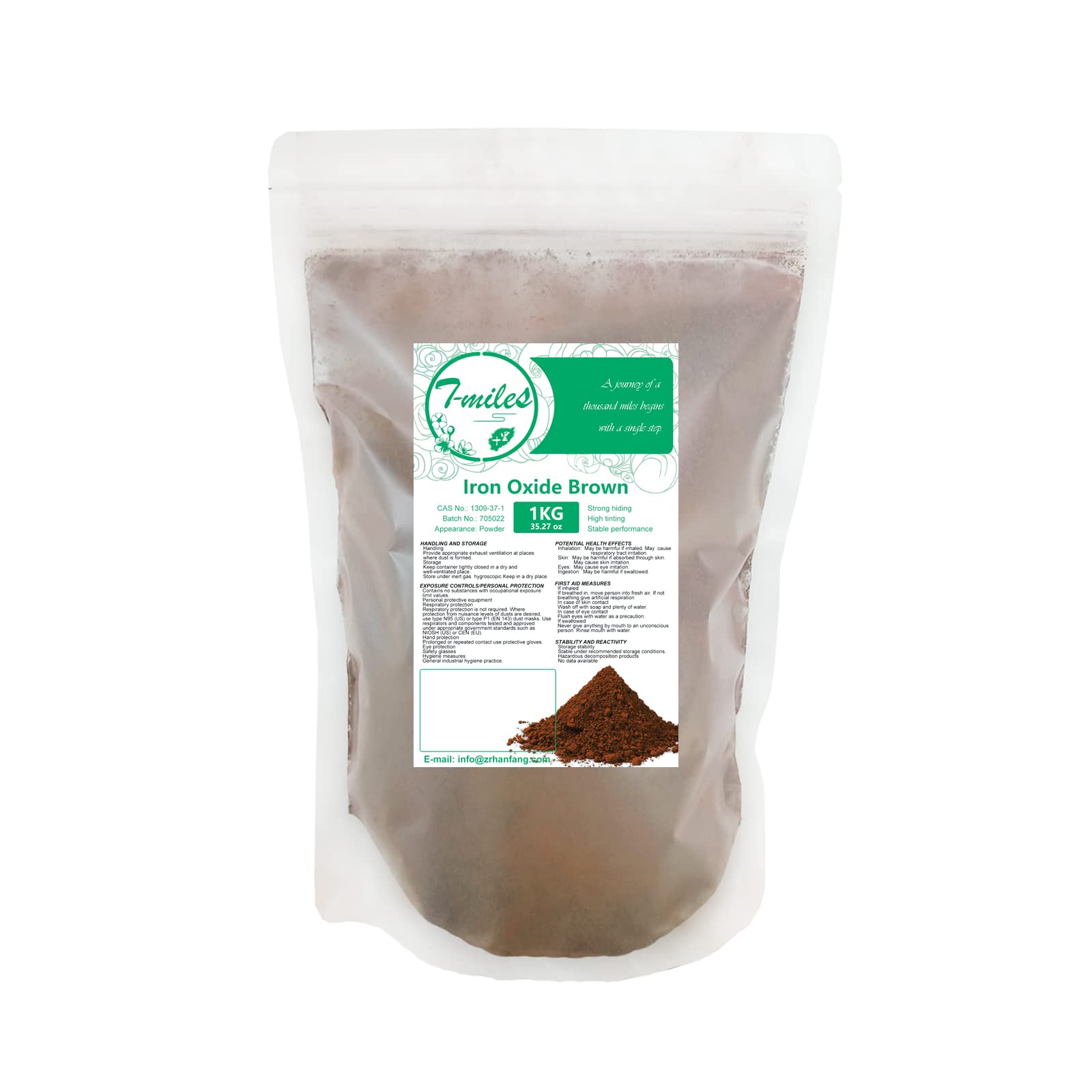 Premium 1kg Brown Iron Oxide Pigment - Natural Mineral Dye for Artistic Painting, Concrete, Clay, Plaster & Masonry | Ideal for DIY Crafts, Home Decor & Industrial Coatings