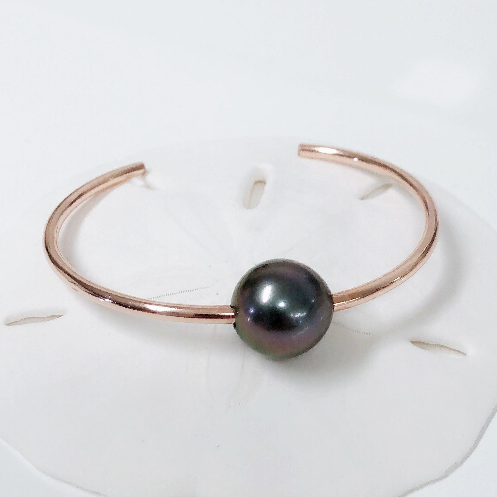 Tahitian Pearl Cuff Bracelet (B296) - Elegant Handmade Jewelry for Women, Perfect for Weddings, Parties & Special Occasions