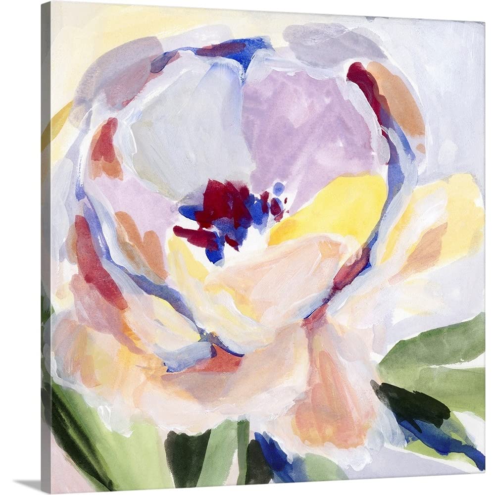GREATBIGCANVAS Spring Forth Floral Canvas Wall Art Print - 12x12 Inches Square Framed Home Decor - Perfect for Living Room, Bedroom & Office Decorations
