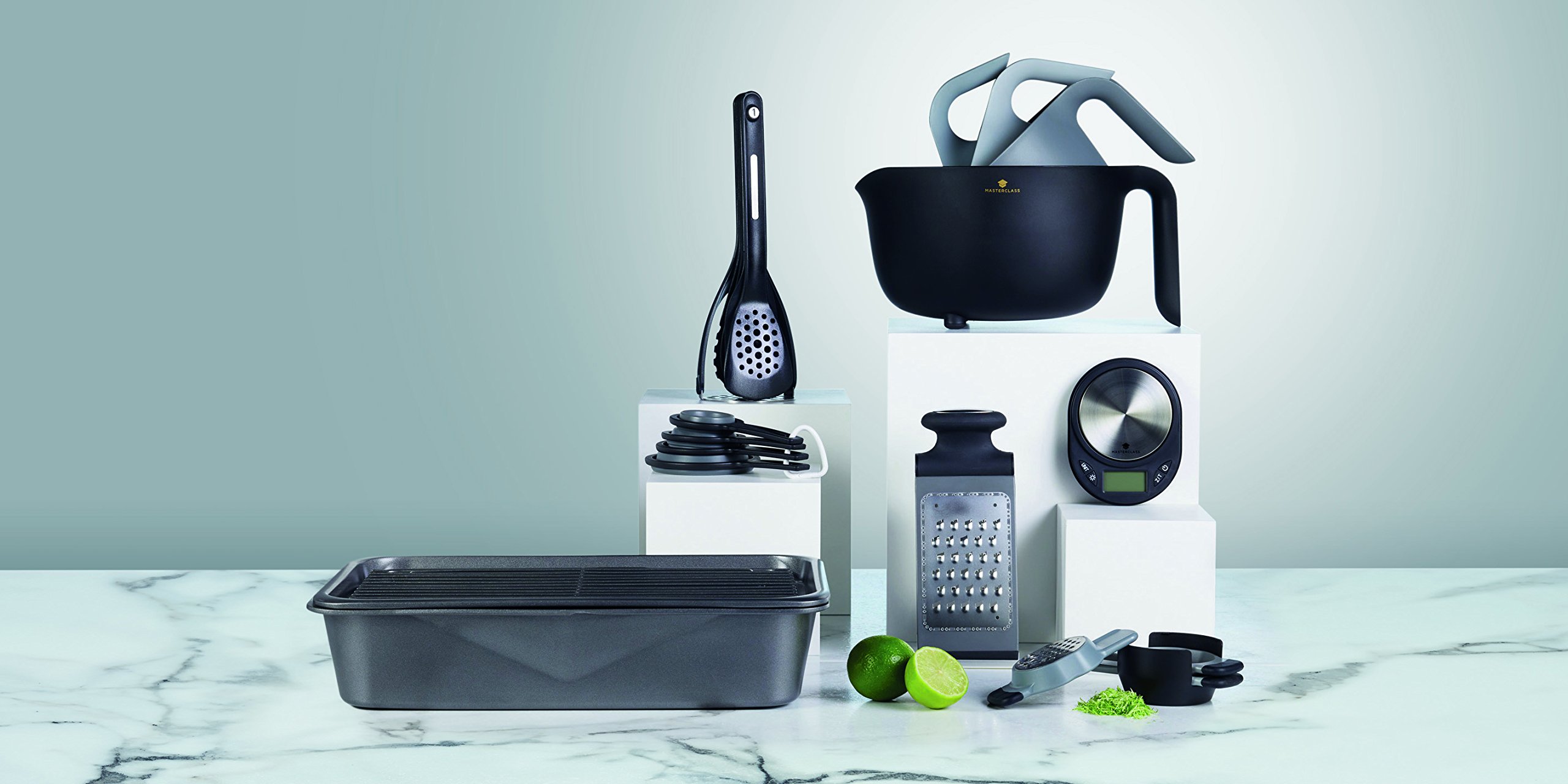 MasterClass KitchenCraft Smart Space Non-Stick Collapsible Measuring Cups Set - 4-Piece Black & Grey for Baking, Cooking & Meal Prep - Space Saving Kitchen Essentials