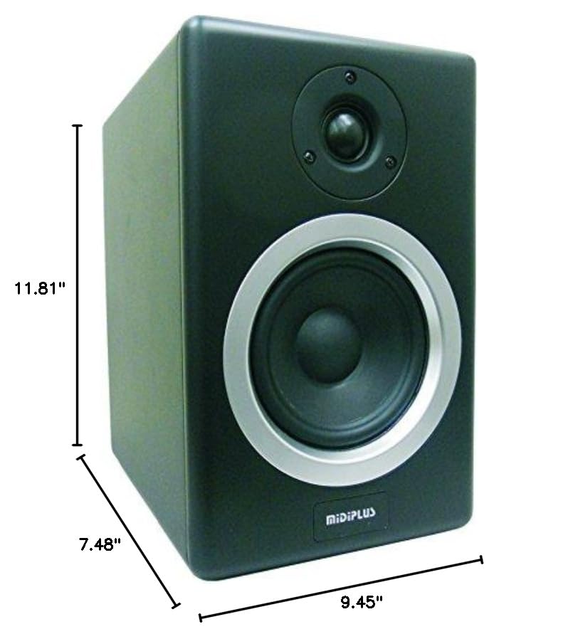 midiplus MS5 Active Monitor Studio Speakers - Professional Audio Monitors for Music Production, Recording, and Home Studios | Perfect for DJs, Producers, and Musicians