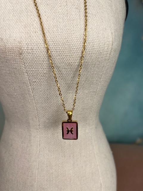 Zodiac Pink Shell Necklace Collection - Handmade Beach Jewelry for Women, Perfect for Summer Vacation & Boho Fashion Accessories