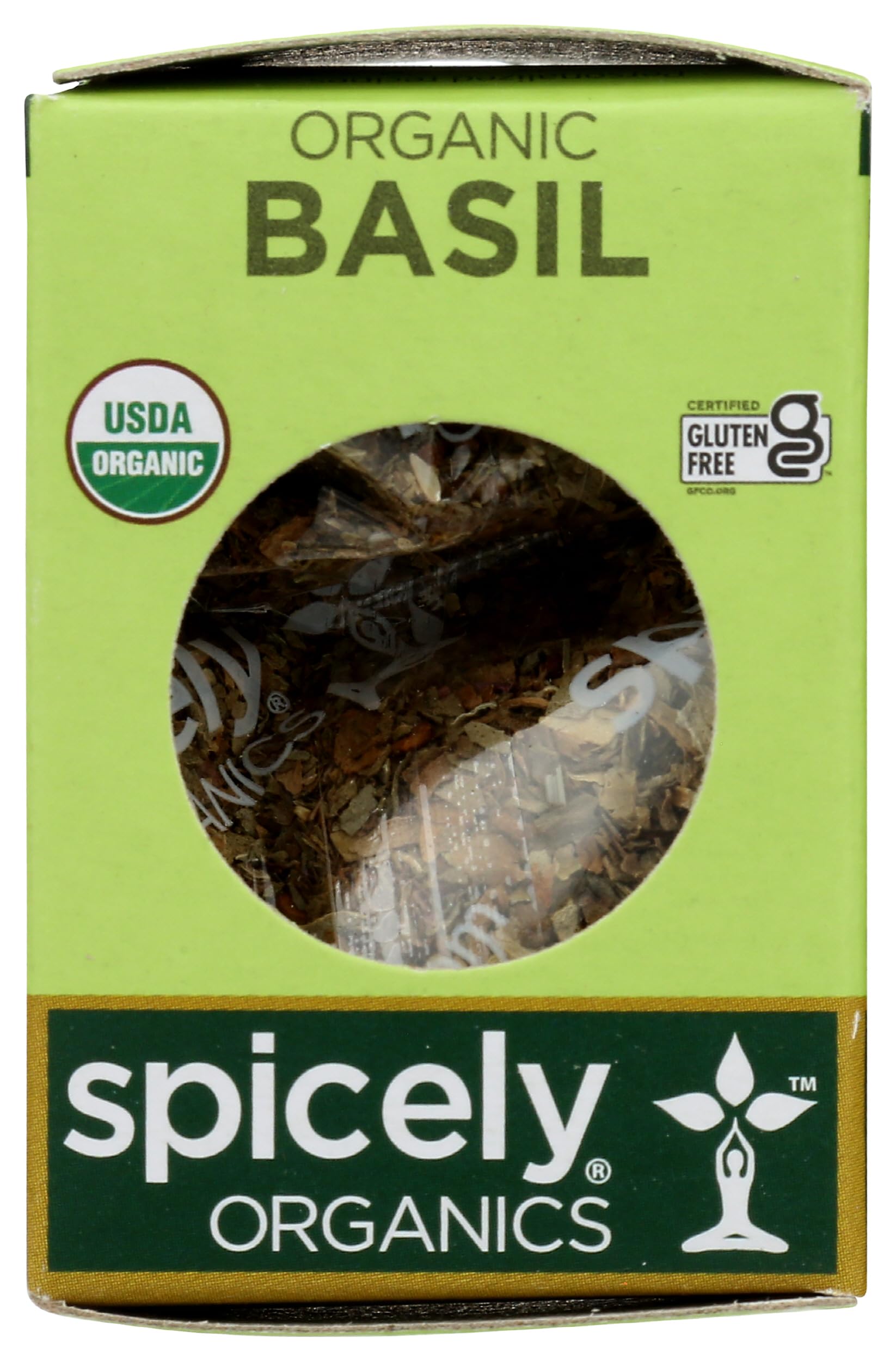 Organic Basil Leaves by Spicely - 0.1 Oz | USDA Certified Organic, Gluten-Free, Non-GMO | Perfect for Cooking, Pizza, Pasta & Salad Seasoning