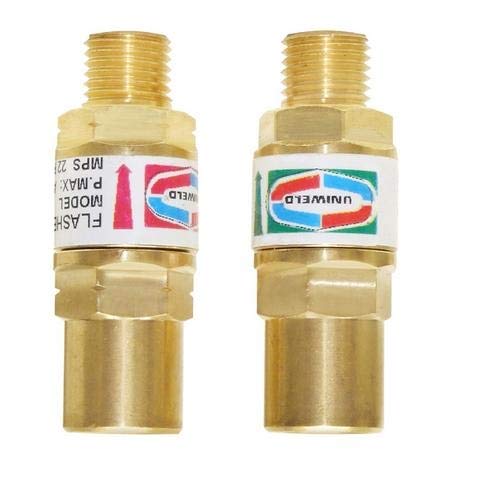 Uniweld RFAA Oxygen Fuel Flash Arrestor for Regulator - 3 Pack | Prevents Backfires & Explosions | Ideal for Welding, Cutting & HVAC Applications