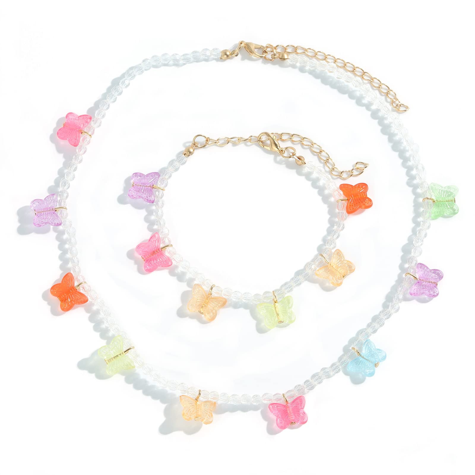 Layered Beaded Necklace for Women - Adjustable Tiny Seed Bead Choker in Boho Style | Colorful Summer Jewelry for Beach, Vacation & Everyday Wear
