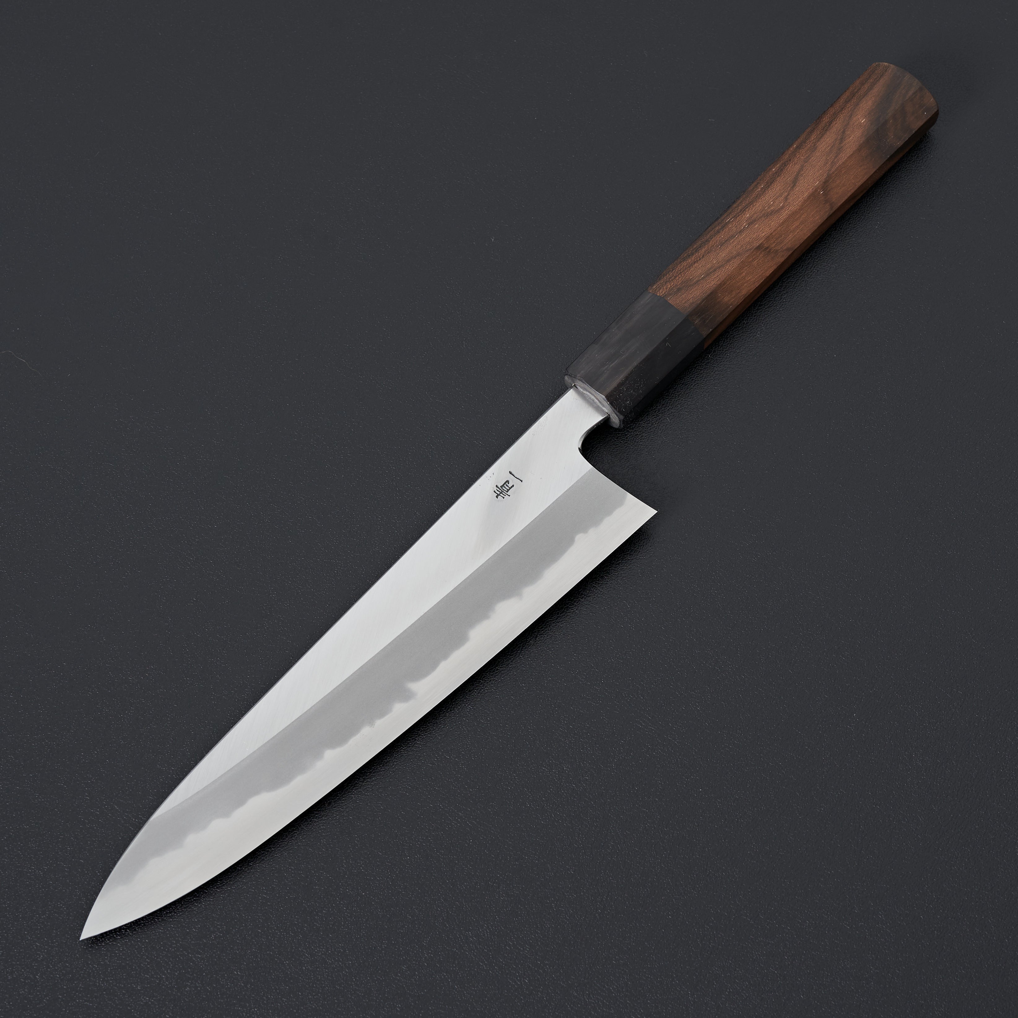 Hitohira Tanaka Kyuzo Blue #1 Migaki Gyuto 210mm Japanese Chef Knife - Premium Ziricote Wood Handle - Perfect for Sushi, Meat Cutting & Professional Kitchen Use