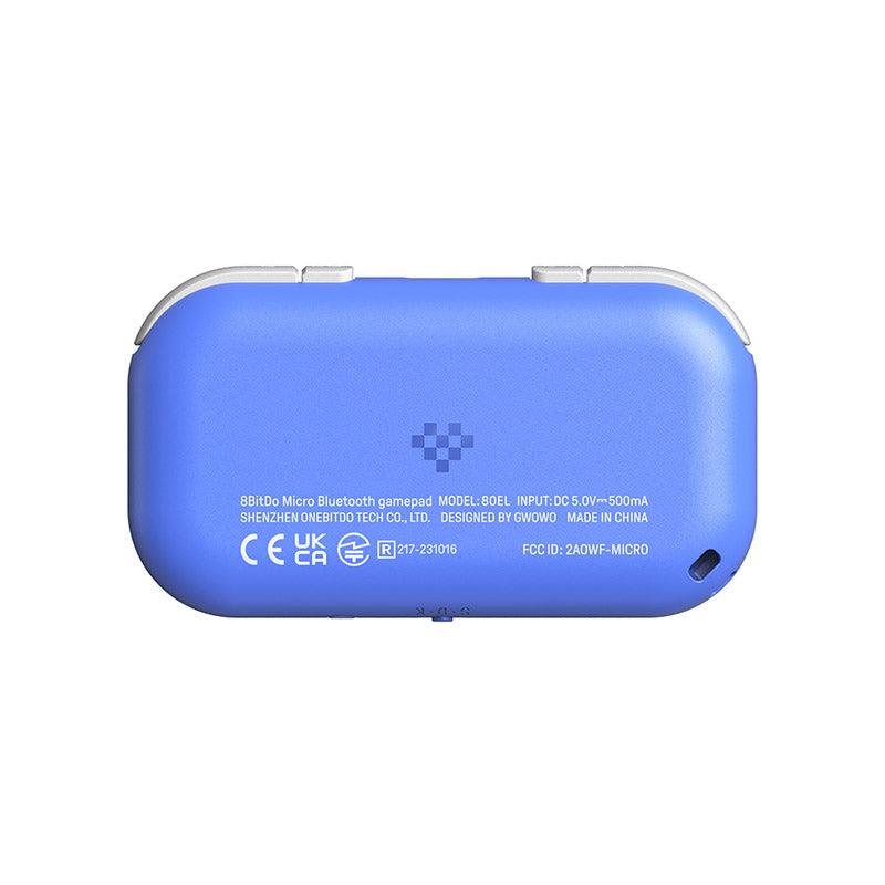 8BitDo Micro Bluetooth Gamepad (Blue) - Wireless Controller for Nintendo Switch, PC, Android & iOS - Compact & Portable for Gaming On-The-Go