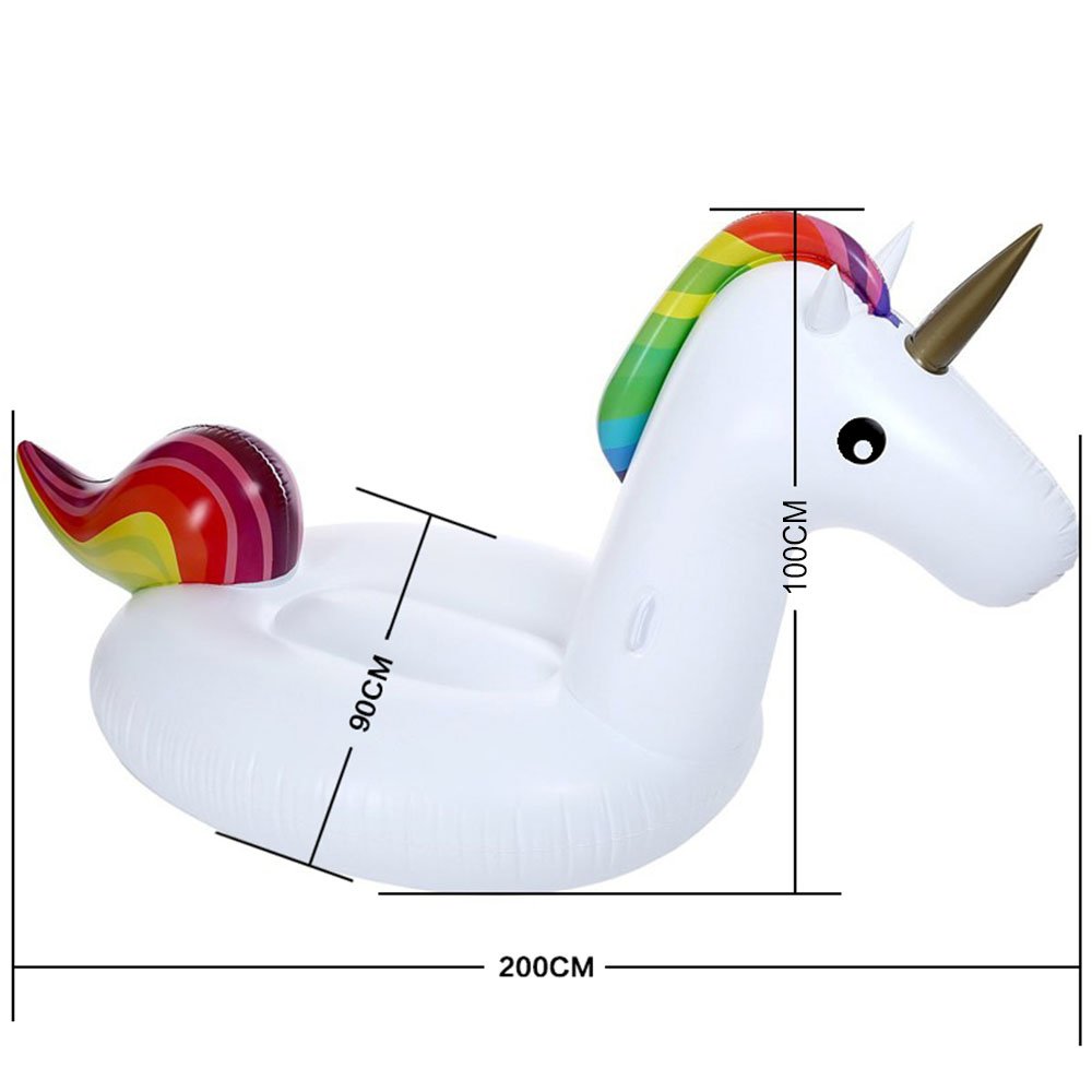 **Topind Giant Inflatable Unicorn Float - Rainbow Pool Lounge Raft for Kids & Adults, PVC Swim Ring, Summer Water Toy for Swimming Pools, Lakes & Beach Parties**