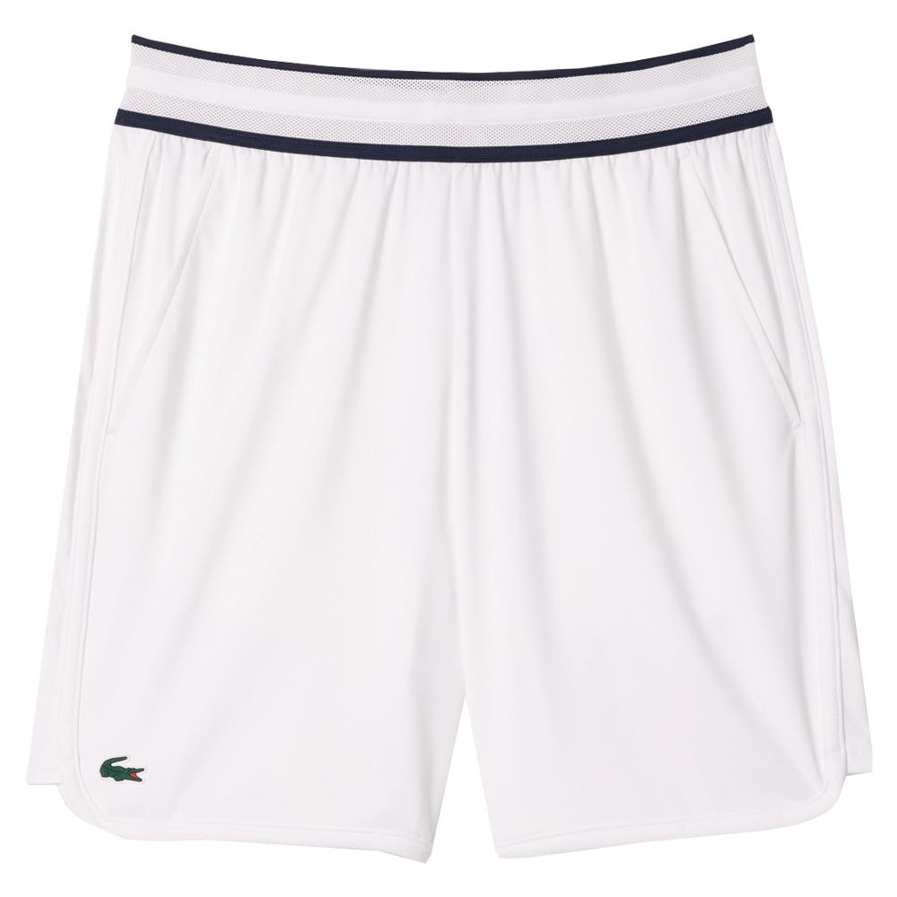 Lacoste Men's Medvedev X Sport Shorts - White | Breathable & Comfortable Athletic Shorts for Running, Tennis & Casual Wear