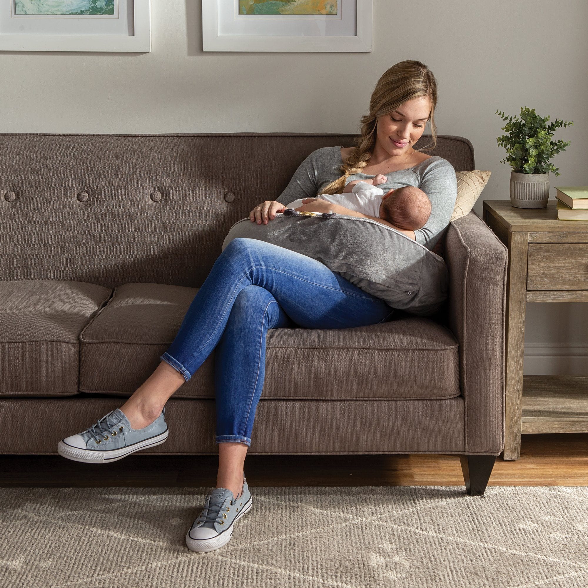 Boppy Luxe Slipcovered Nursing Pillow - Soft & Supportive for Breastfeeding, Baby Cuddling & Tummy Time - Perfect Newborn & Infant Essential for Moms