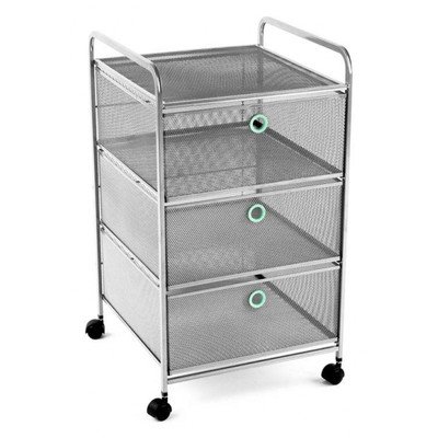 Design Ideas 3419752-DI 3 Drawer Rolling Cart in Mint Green - Perfect for Office, Classroom, or Home Organization and Storage