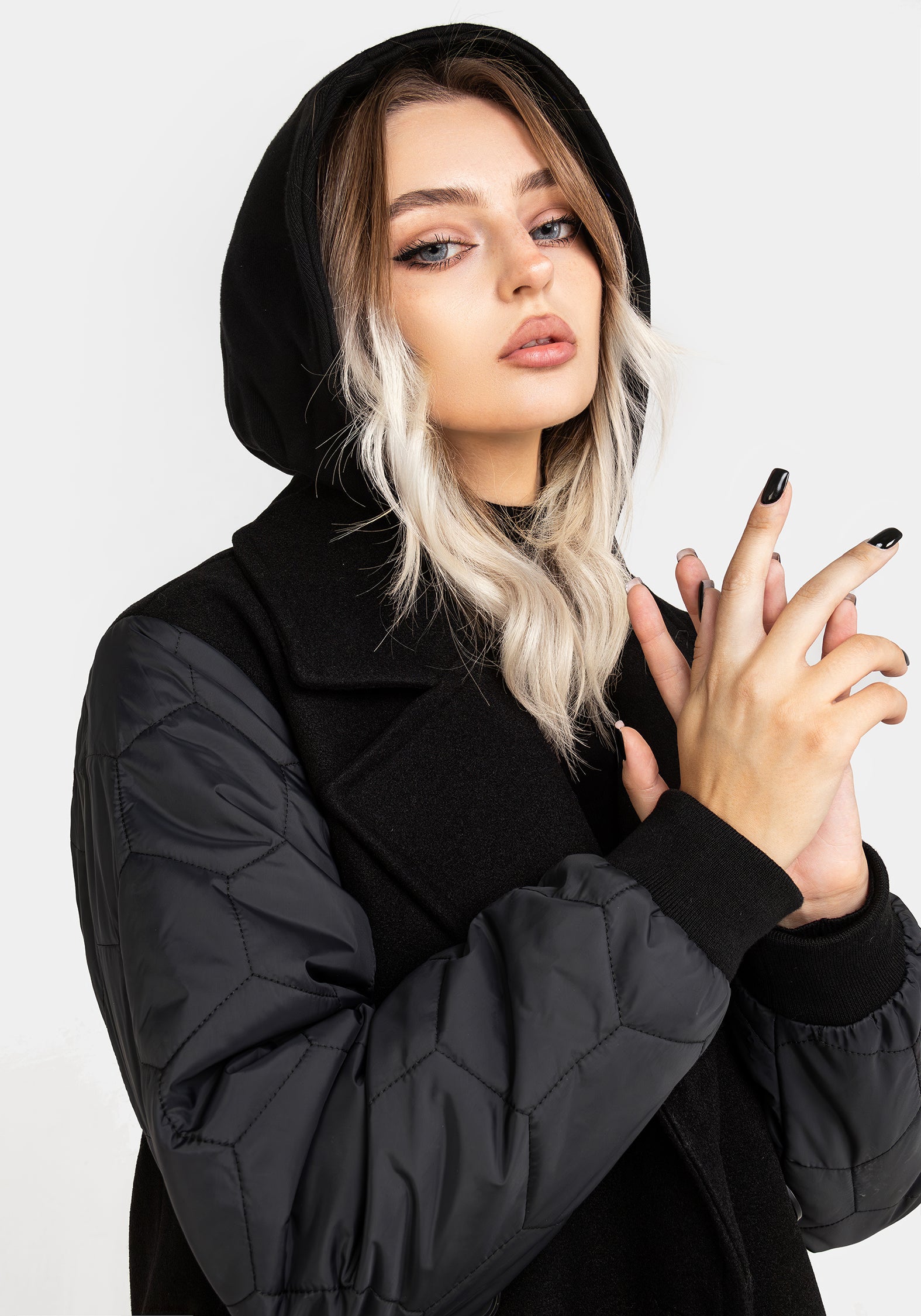Prism Longline Bomber Coat for Women - Lightweight Waterproof Windbreaker Jacket with Hood - Perfect for Outdoor Activities, Travel & Casual Wear