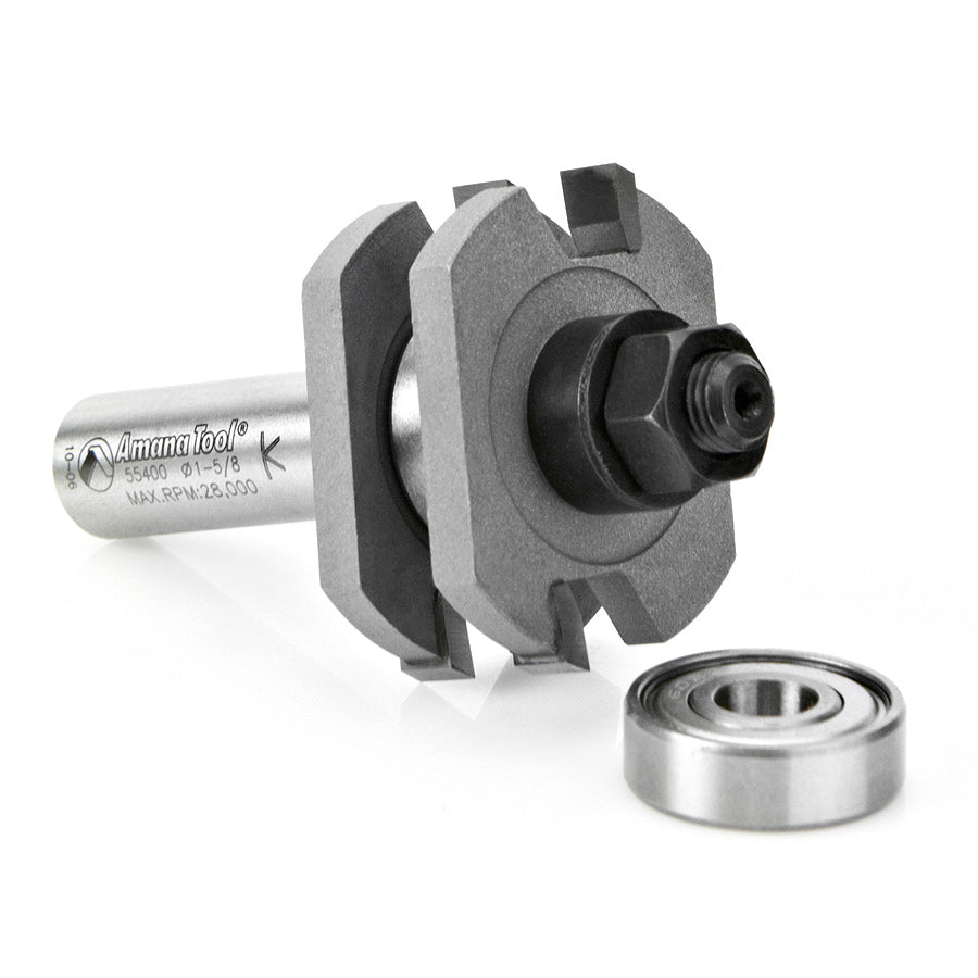 Amana 55400 Tongue and Groove 1/2-Inch Shank Router Bit for Woodworking & Cabinet Making - Perfect for Joinery, DIY Projects & Furniture Building