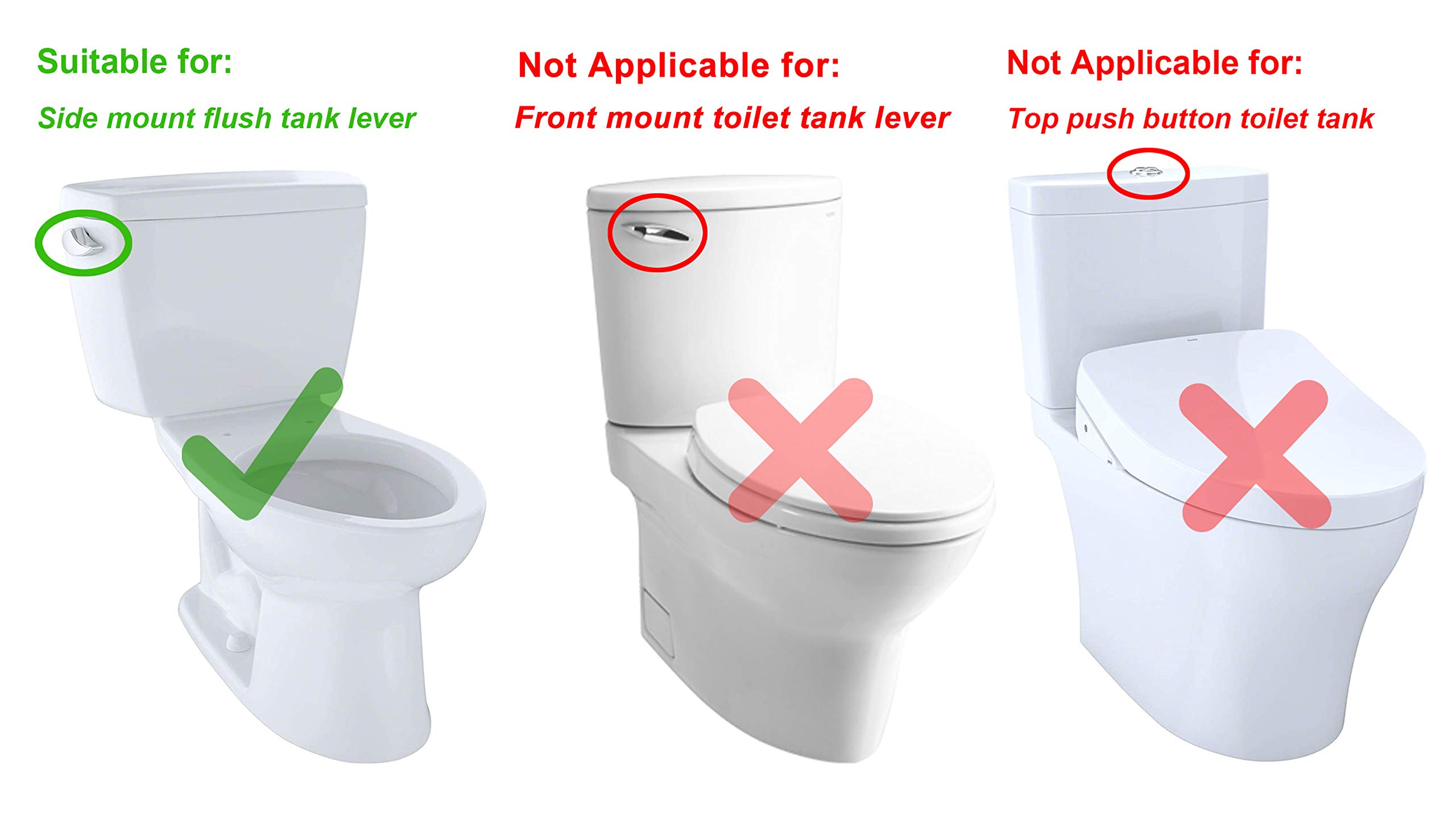 Side Mount Toilet Trip Lever - Chrome Flushing Handle Replacement for TOTO ST776SA THU068# THU004# - Durable Toilet Tank Repair Part - Perfect for Home Bathroom Renovation & Plumbing Maintenance
