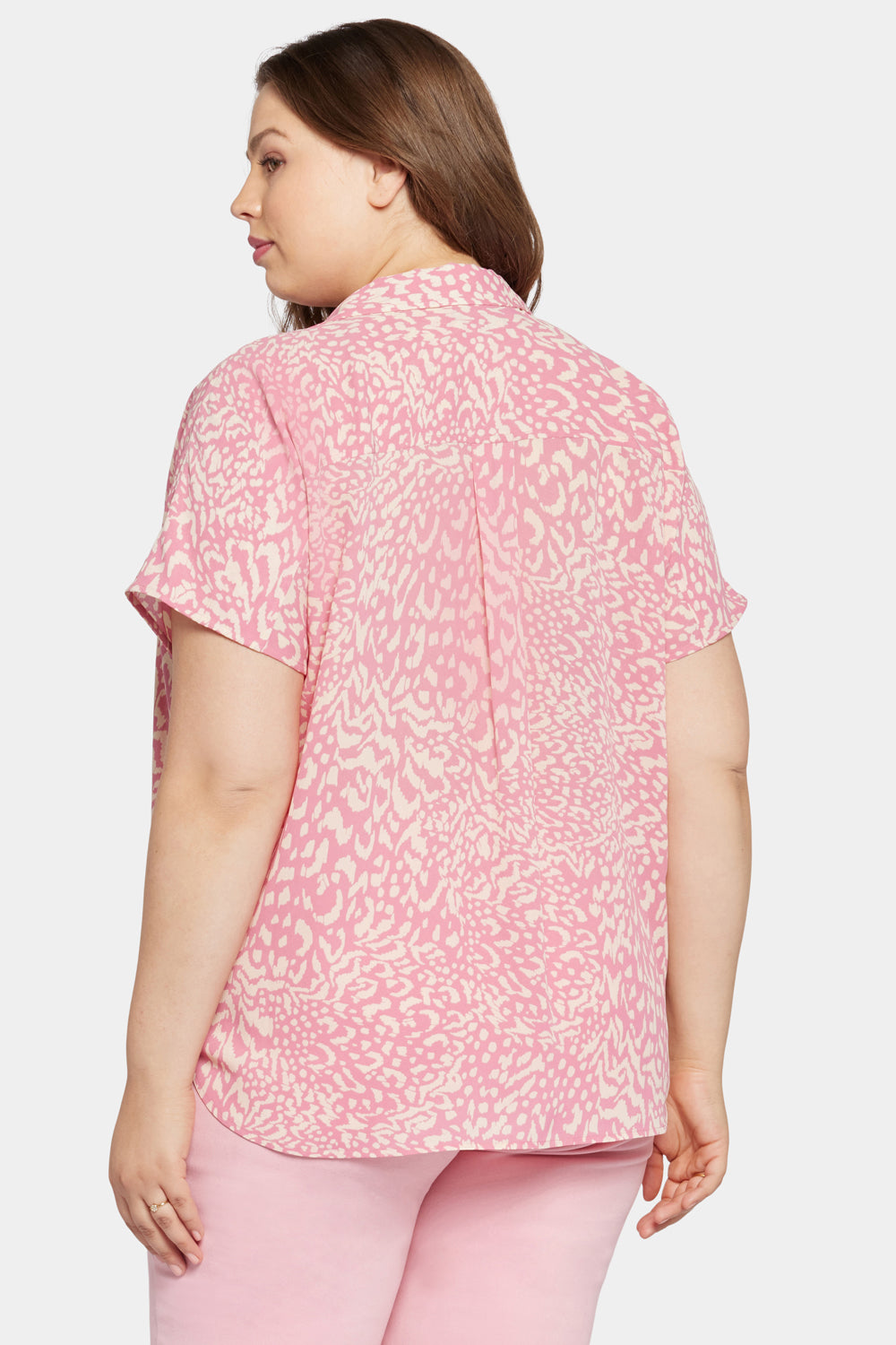 Becky Plus Size Short Sleeve Blouse - Alana Floral Print Women's Top for Casual Wear & Office Outfits