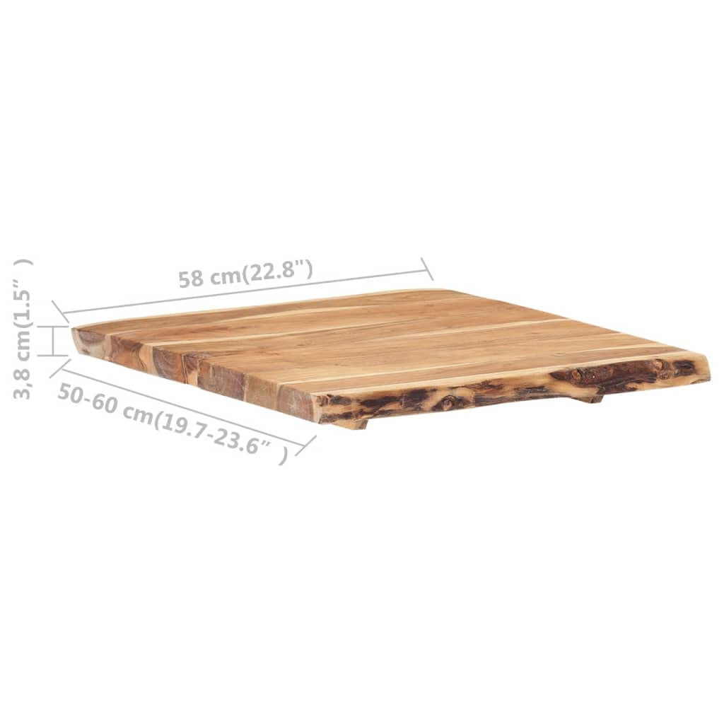 Solid Acacia Wood Table Top - 22.8